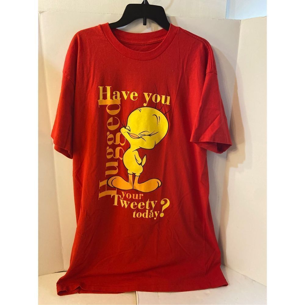 Looney Tunes single stitch t-shirt night gown os Red "Have you hugged your Tweet